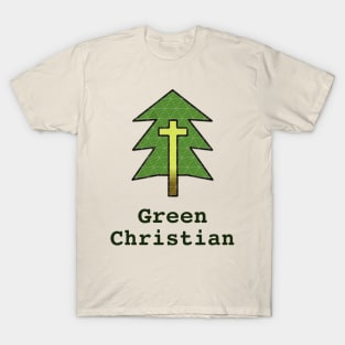 Green Christian Gospel Witness w/ Cross and Tree T-Shirt